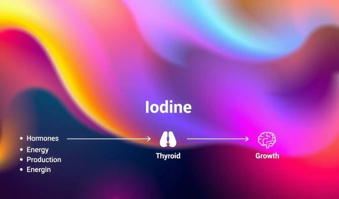 Schemat wpływu jodu na metabolizm