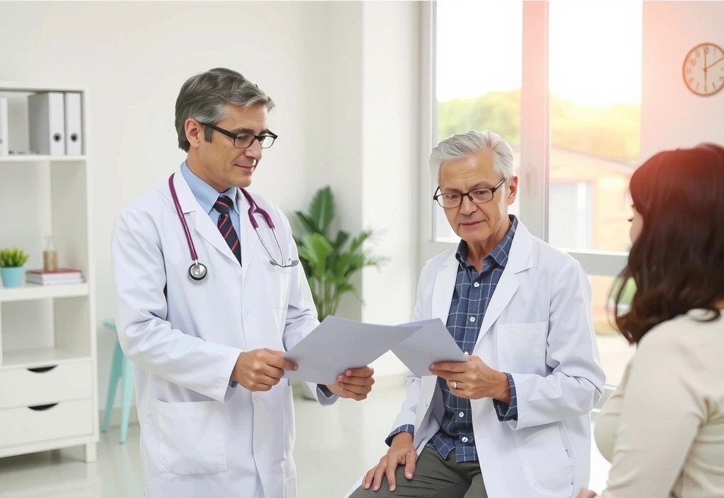 Lekarz omawiający wyniki badań z pacjentem